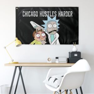 CHICAGO HUSTLES HARDER FLAG - Rave Jersey
