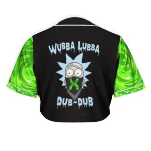 Excision Rick and Morty crop top jersey - Rave Jersey