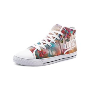 GRIZ Floral Unisex High Top Canvas Shoes - Rave Jersey