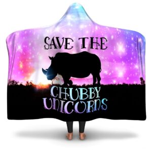 SAVE THE CHUBBY UNICORN HOODED BLANKET - Rave Jersey