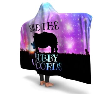 SAVE THE CHUBBY UNICORN HOODED BLANKET - Rave Jersey