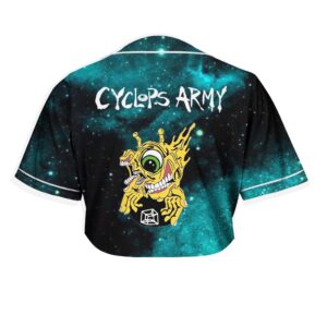 Subtronics Cyclops Army Baseball crop top Jersey - Rave Jersey