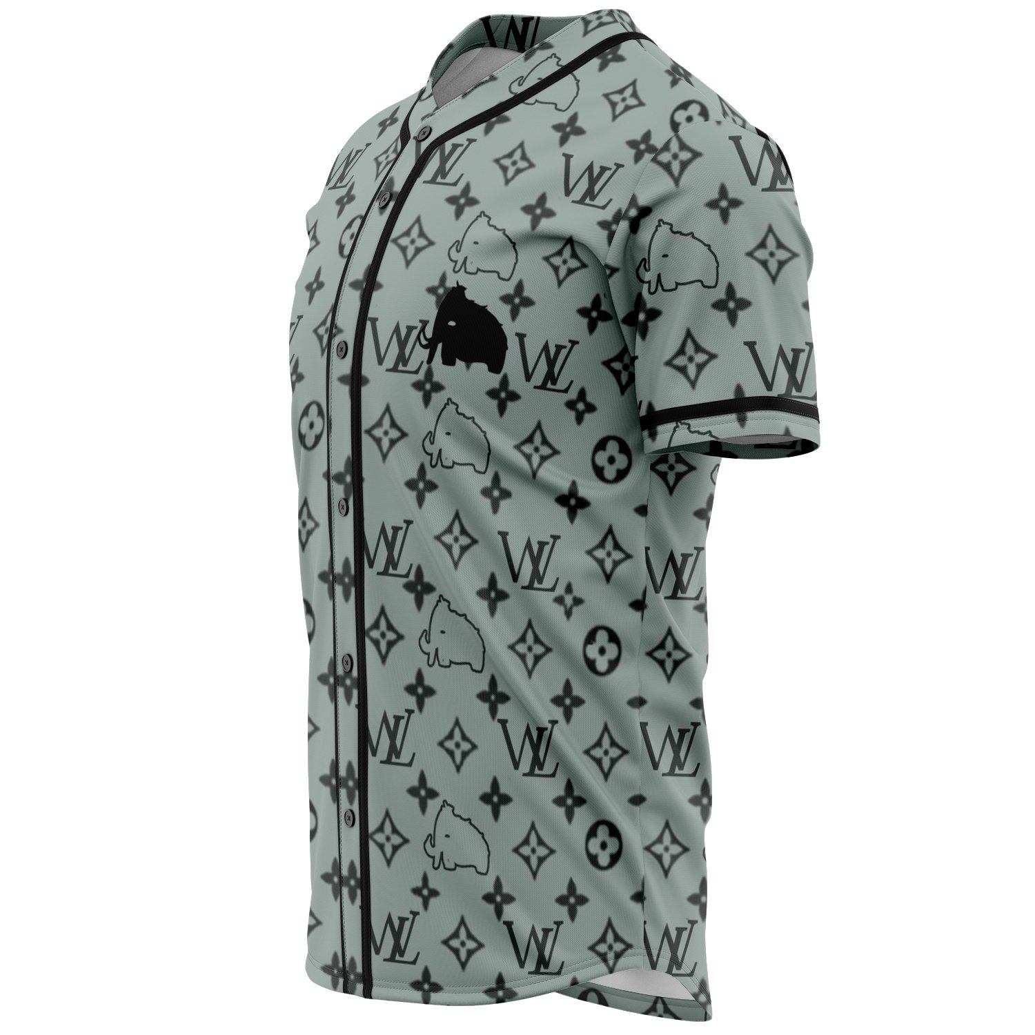 Louis Vuitton white pattern Baseball Jersey - LIMITED EDITION
