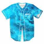 Light blue gradient cool illenium rave baseball jersey for EDM festivals -  Rave Jersey