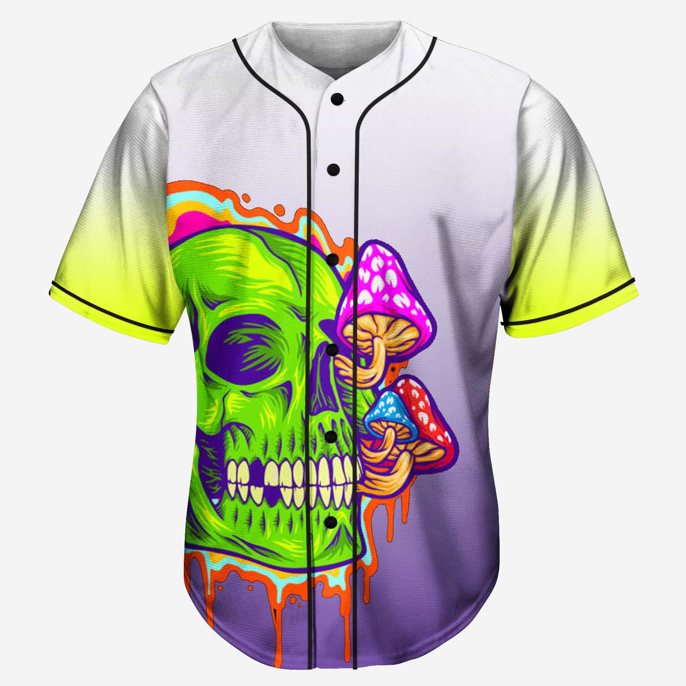 Peace love and wubz trippy skull gradient baseball jersey for EDM ...