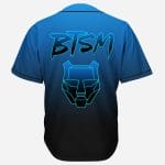 Black tiger sex machine BTSM blue gradient rave baseball jersey for EDM festivals