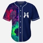 Beautiful textured nebula space excision  seven lions said the sky baseball jersey for EDM festivals