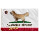 GOLDEN RETREIVER CALIFORNIA FLAG