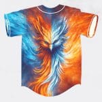 Illenium Phoenix orange and blue split rave baseball jersey for edm festivals