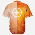 Beautiful orange marble nebula space porter robinson illenium  baseball jersey for EDM festivals - Image 2