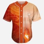 Beautiful orange marble nebula space porter robinson illenium  baseball jersey for EDM festivals