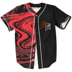 Rezz hypno hand red trippy psychedelic baseball jersey for EDM festivals