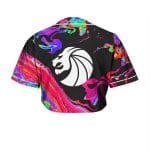 SEVEN LIONS PINK OIL SLICK CROP TOP JERSEY - Image 2
