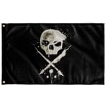 SULLEN WHITE SKELETON FLAG
