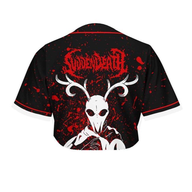 Svdden death voyd rave crop top baseball jersey for EDM festivals - Image 2