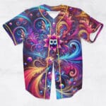 Edc Orlando trippy owl rave baseball jersey for EDM festivals - Image 2