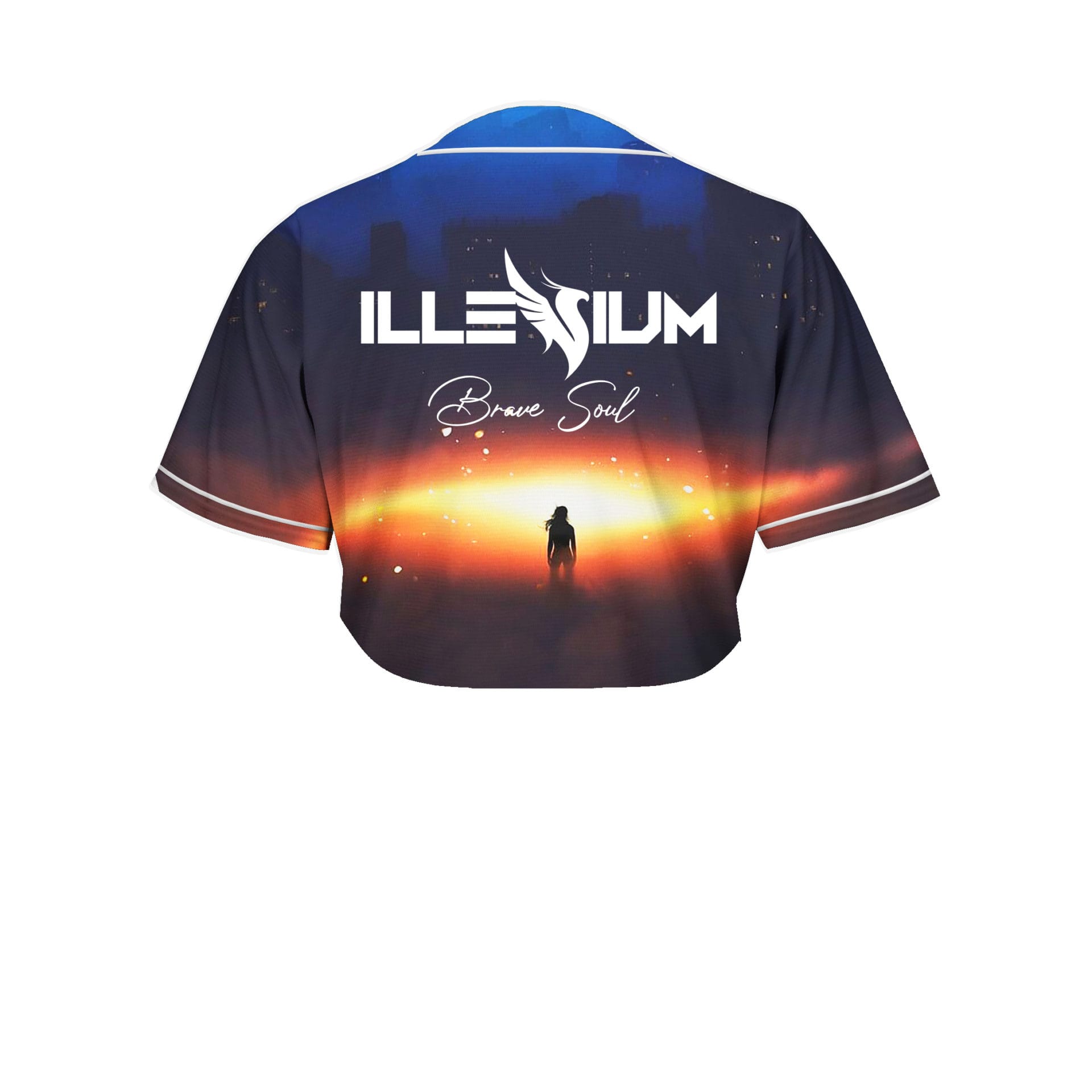 Illenium Custom crop top baseball jers…