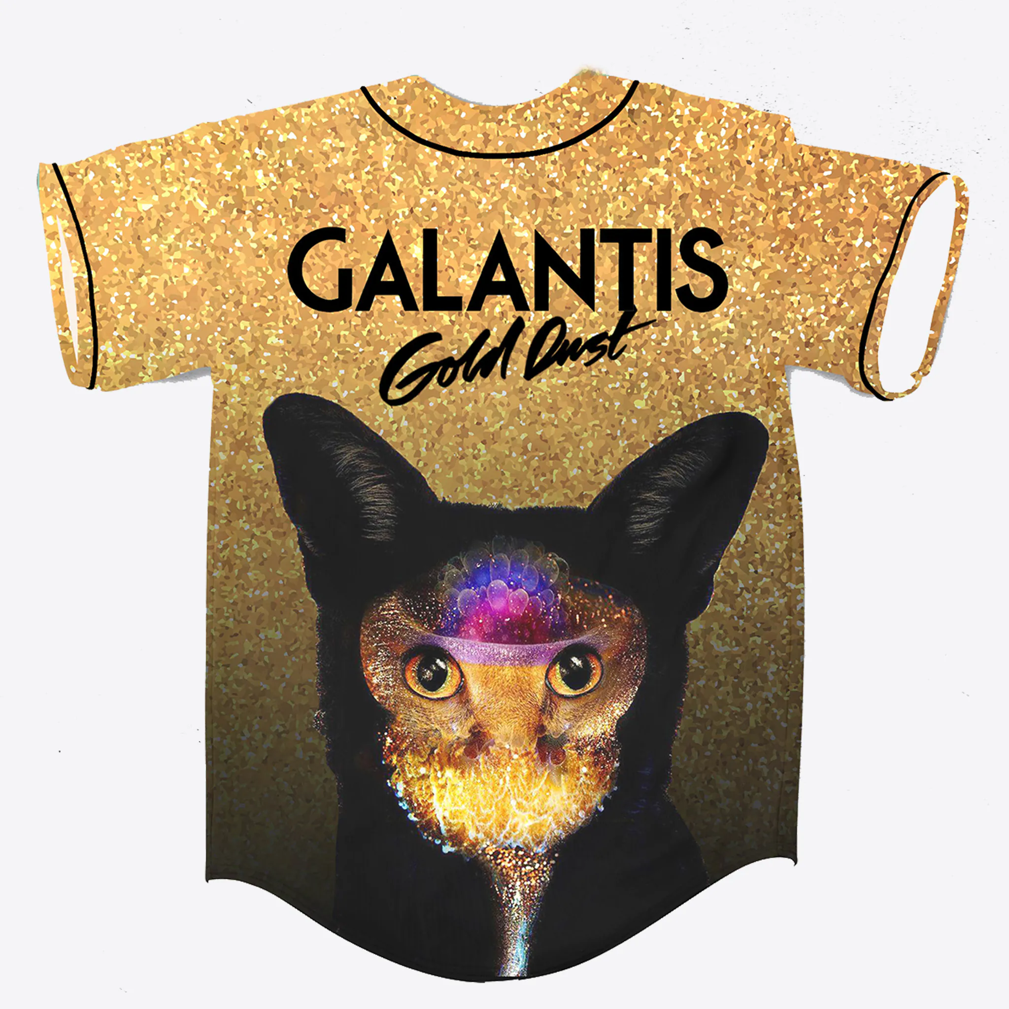 Galantis gold dust rave baseball jerse…