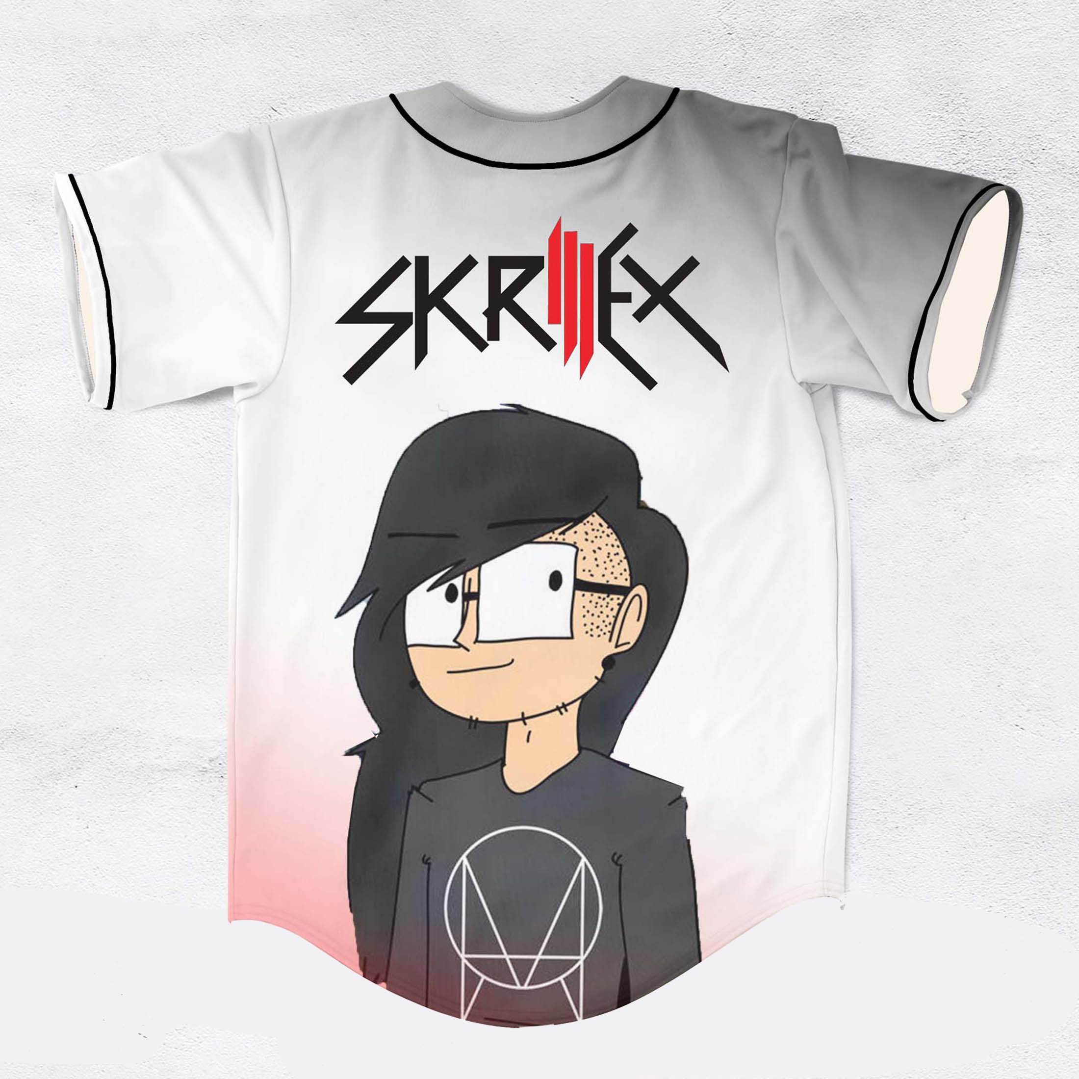 Skrillex rave baseball jersey for EDM …